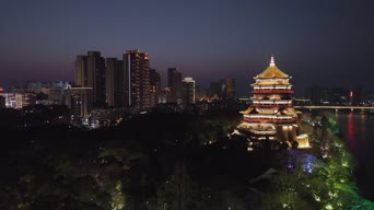 夜景,高楼,城市,全景,西安钟鼓楼