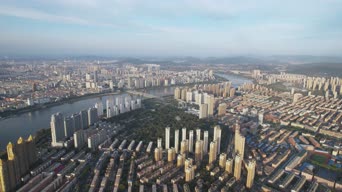 旅拍风景,美景,城市,大自然,高楼,全景,汉江铁桥