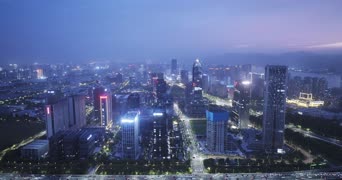 旅拍风景,夜景,城市,美景,高楼,城市,全景