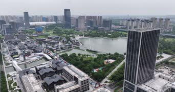 旅拍风景,配音,知识,高楼,城市,全景