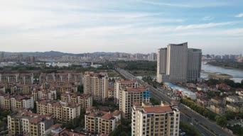 旅拍风景,美景,城市,高楼,全景
