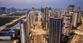 旅拍风景,美景,城市,vlog,高楼,公寓,全景