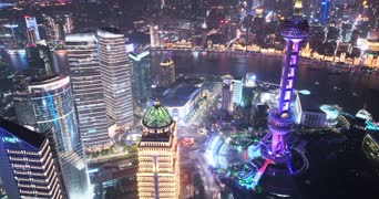 旅拍风景,夜景,嗨曲,动画漫画,高楼,城市,全景