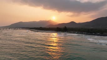 旅拍风景,美景,大自然,日落,全景