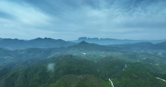 旅拍风景,配音,大自然,美景,树木,山峰,全景