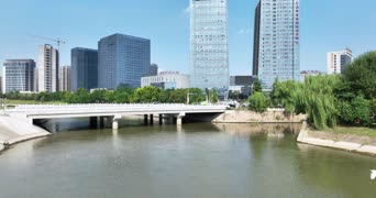 旅拍风景,美景,高楼,公寓,树木,城市,全景