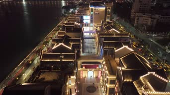 旅拍风景,夜景,记录,美景,高楼,城市,全景