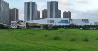 旅拍风景,城市,农村,美景,高楼,树木,全景