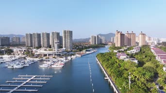 旅拍风景,配音,知识,高楼,河流,全景