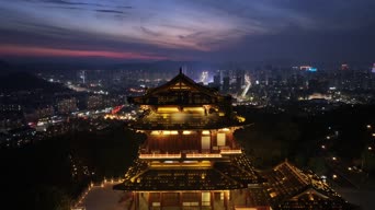 旅拍风景,配音,高楼,全景