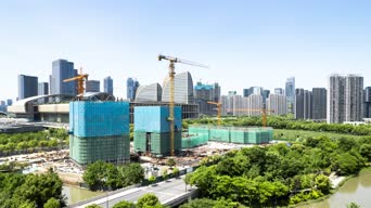 旅拍风景,别墅,城市,高楼,公寓,植物,全景