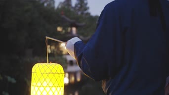 少年,美景,衣服,树木,园林,全景