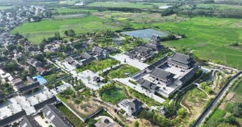 旅拍风景,美景,城市,村落,全景