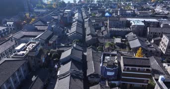 旅拍风景,雪,美景,vlog,摩托车,高楼,树木,全景