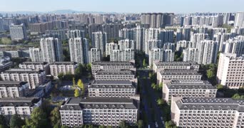 旅拍风景,美景,高楼,城市,全景