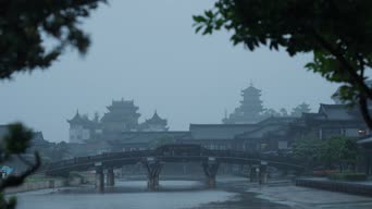 旅拍风景,美景,城市,树木,全景