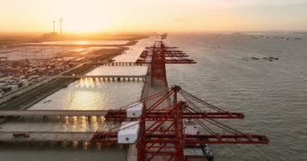 旅拍风景,美景,大海,港口,全景,Royal Portbury Dock