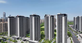 城市,美景,旅拍,高楼,公寓,全景