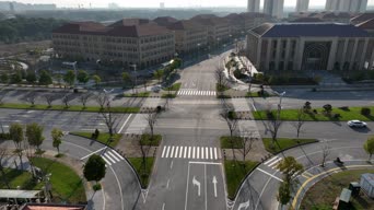 旅拍风景,城市,美景,人行横道,全景