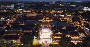 旅拍风景,夜景,美景,高楼,城市,全景