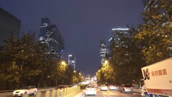 旅拍风景,夜景,嗨曲,美景,神曲,树木,高楼,城市,全景