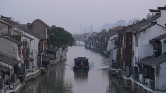 旅拍风景,雪,城市,美景,河流,全景