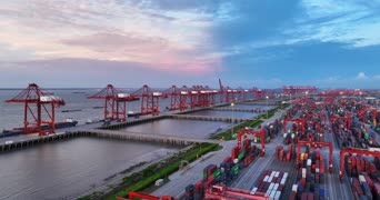 旅拍风景,美景,神曲,城市,全景,Container Terminal Altenwerder,上海港