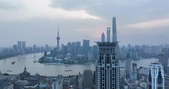 旅拍风景,美景,城市,高楼,高楼大厦,全景,外滩中心