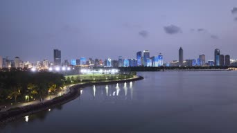 旅拍风景,城市,美景,高楼,全景,滨海东