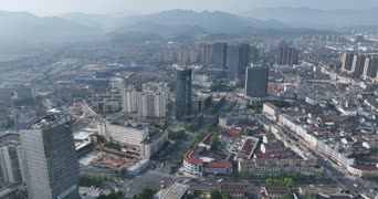 旅拍风景,城市,配音,美景,高楼,高楼大厦,全景