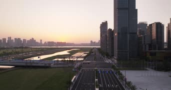 旅拍风景,城市,vlog,美景,高楼,全景,海军码头