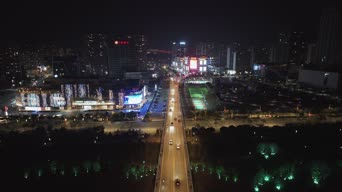旅拍风景,夜景,vlog,高楼,城市,全景