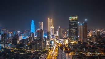 旅拍风景,配音,高楼,城市,全景