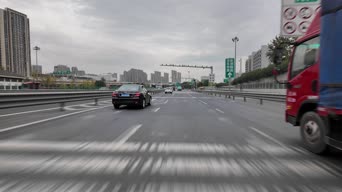 日常生活,记录,卡车,树木,全景,佛罗里达州收费公路