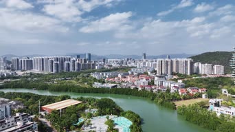 旅拍风景,配音,知识,高楼,树木,全景