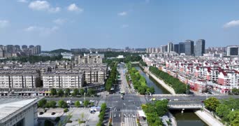 旅拍风景,配音,知识,高楼,城市,全景