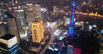 旅拍风景,夜景,记录,高楼,城市,全景