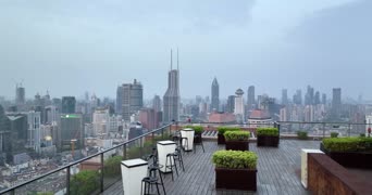 旅拍风景,配音,知识,高楼,露台,城市,全景