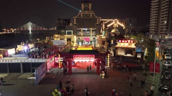 旅拍风景,配音,高楼,城市,全景