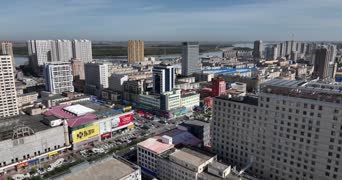 旅拍风景,城市,美景,高楼,城市,全景