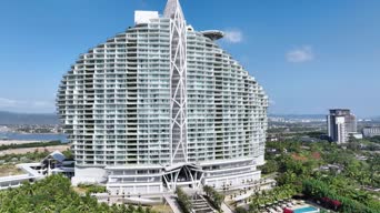 旅拍风景,城市,美景,高楼,公寓,树木,全景
