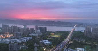 旅拍风景,城市,美景,高楼,全景