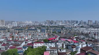 旅拍风景,校园,高楼,城市,全景