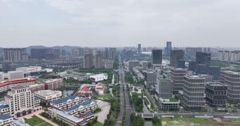 旅拍风景,配音,城市,高楼,公寓,城市,全景