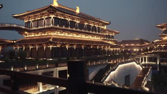 旅拍风景,配音,全景,中国美术馆