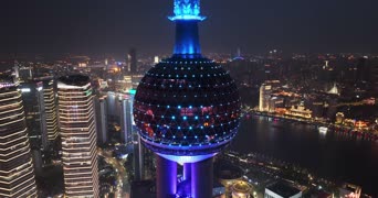 旅拍风景,夜景,高楼,全景