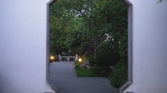 美景,公园,树木,植物,全景