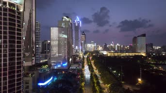 旅拍风景,夜景,城市,美景,高楼,高楼大厦,全景
