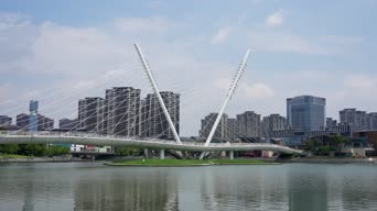 旅拍风景,城市,美景,高楼,树木,全景,龙潭公园