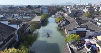 旅拍风景,配音,知识,树木,高楼,河流,全景,香满屋